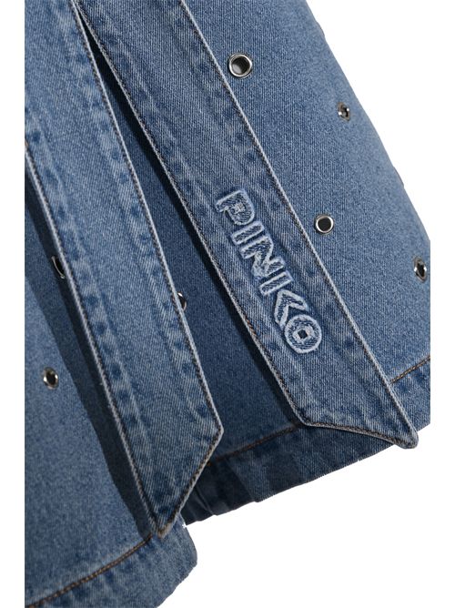 Bermuda Ballo in denim con borchie traforate PINKO | 106258 A32OPJD